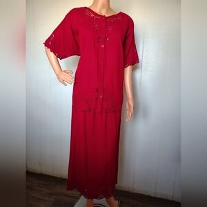 Jane Ashley Red Skirt Set Size M